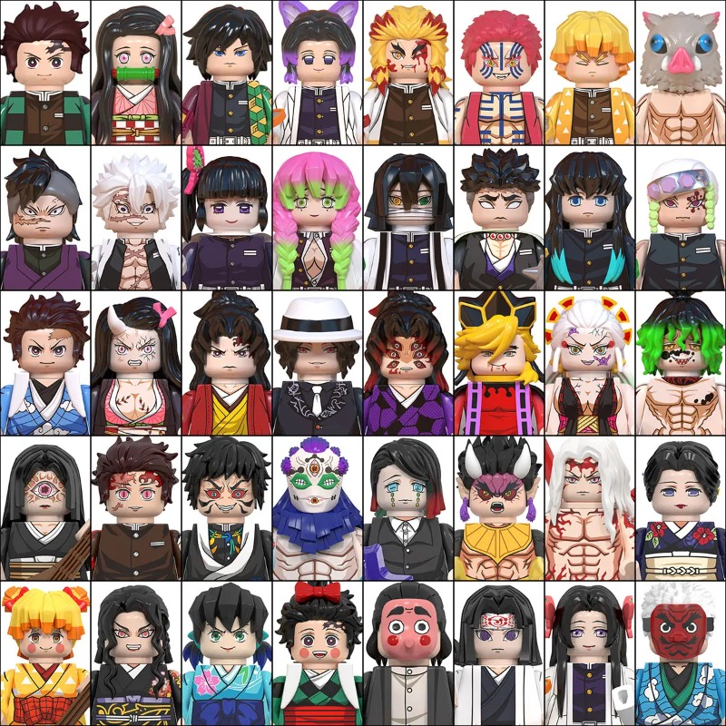 Kids Toys Blocks - Demon Slayer Bouwstenen Minifiguren 50 Stuks