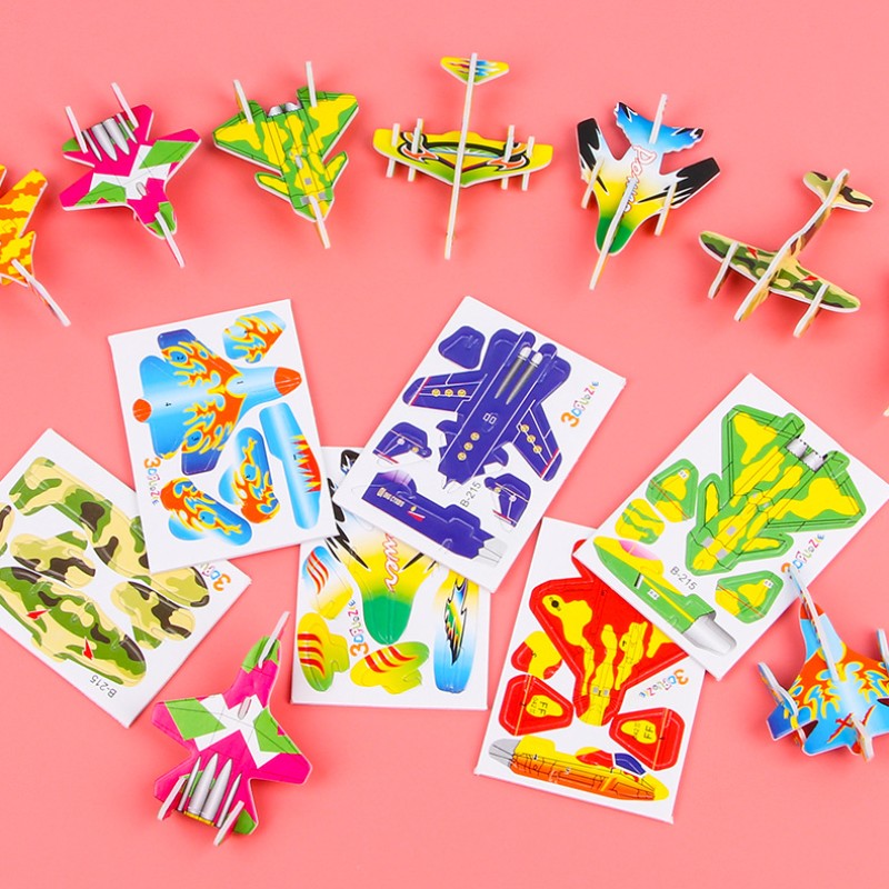 Kids Toys Dinosaur - 10 stks Creatieve Leuke Papieren Vliegtuig