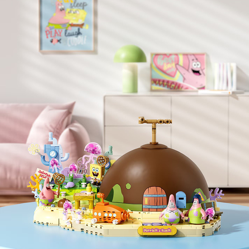 Kids Toys Blocks - Spongebob Patrick Star Rock House Bouwstenen