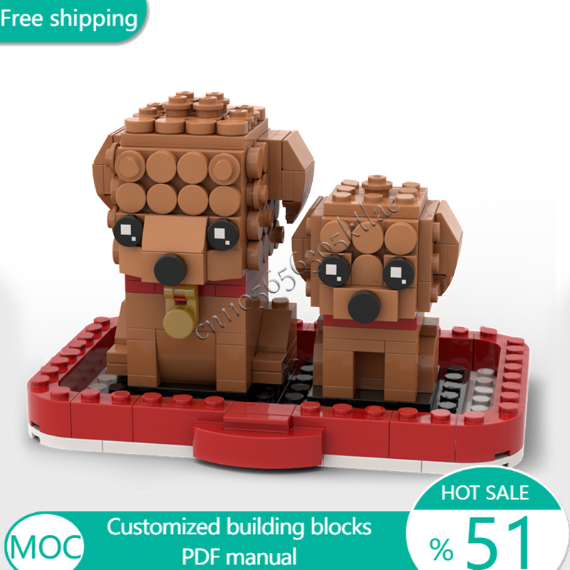 Kids Toys Blocks - 293 PCS Animal Goldendoodl en puppy