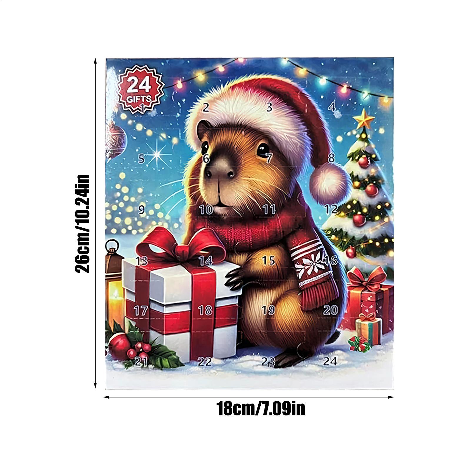 Kids Toys Christmas 2025 - -Kerstkalender Countdown 2025, Capibara-figuur Adventspeelgoed voor