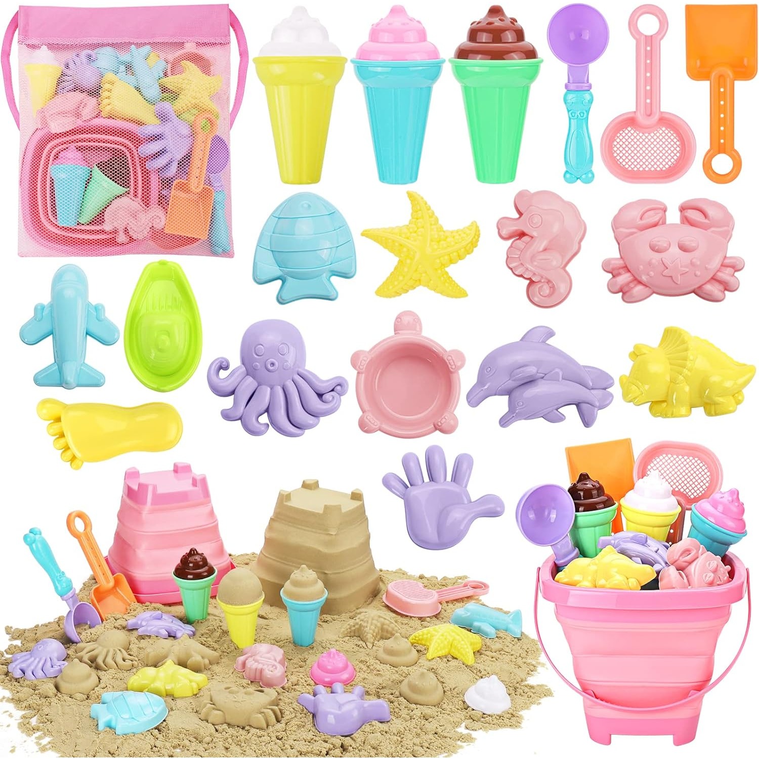 Kinetic Sand Mold - 20 Stuks Strand Speelgoed Set Voor