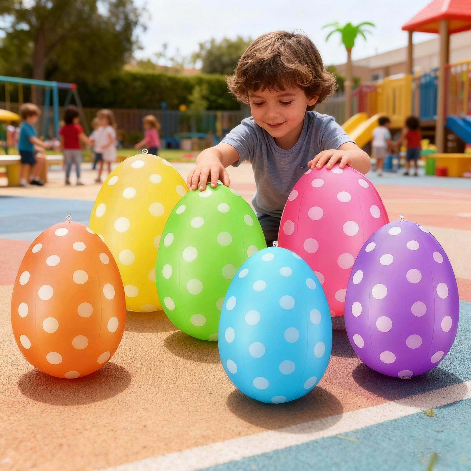 Kids Yard Toys - Opblaasbare Paaseieren 6 stks/set Pasen PVC