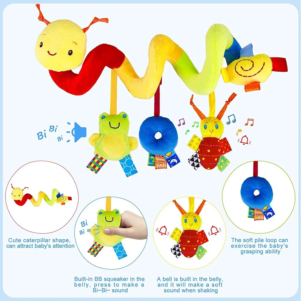 Kids Toys New Born - Spiraal Kinderwagen Speelgoed Pasgeboren Pluche Hangende