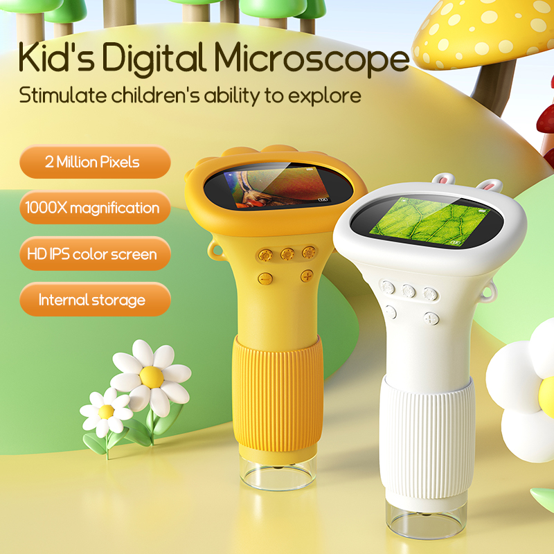 Microscope Kids Science - 2.0 Inch Mini Pocket Microscoop 1000X