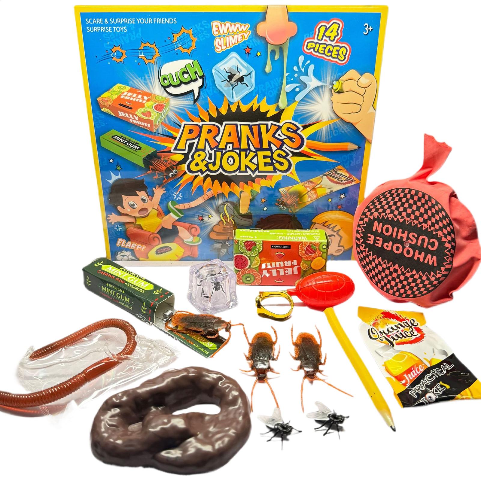 Kids Toys In Wholesale - SpookyPrank Set Vliegende Kauwgom Scheetpad Grapje