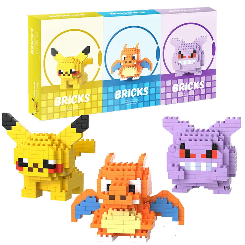 Kids Toys Blocks - Pokemon Micro Bouwstenen Pikachu Dragonite Gengar