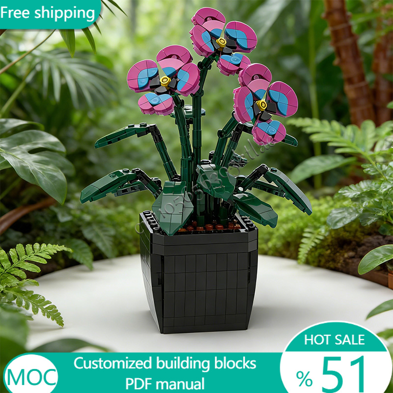 Kids Toys Blocks - 511PCS Bloemen Tuin Viooltjes MOC Aanpassen