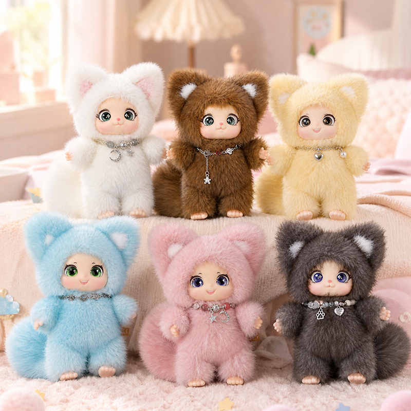 Kids Toys Doll - 18cm Nieuwe Schattige Familie Vos Pluche