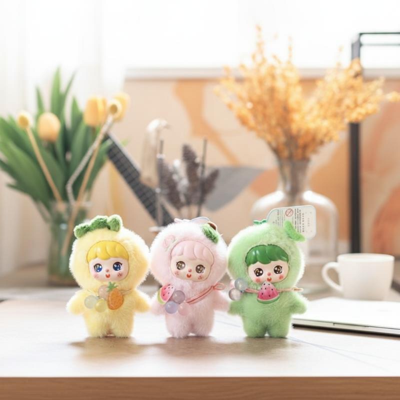 Kids Toys Doll - Schattige fruit pluche pop sleutelhanger 10cm