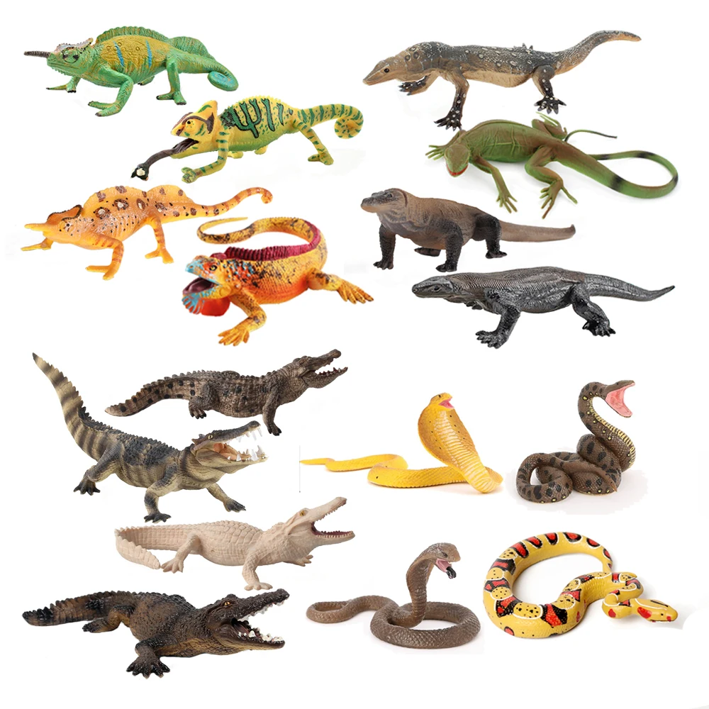 Kids Toys Reviews - Plastic Kameleon Model Speelgoed Iguana Krokodil
