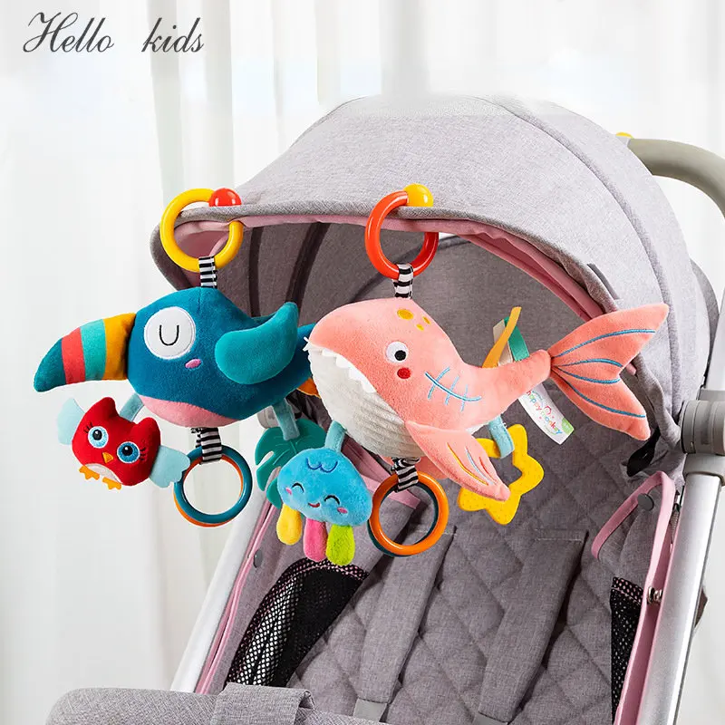 Kids Toys New Born - Pasgeboren baby zacht knuffel bijtring rammelaars