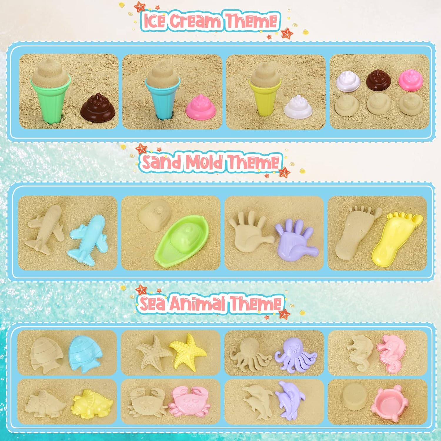 20 Stuks Strand Speelgoed Set  - Kinetic Sand Mold recensie en prijs