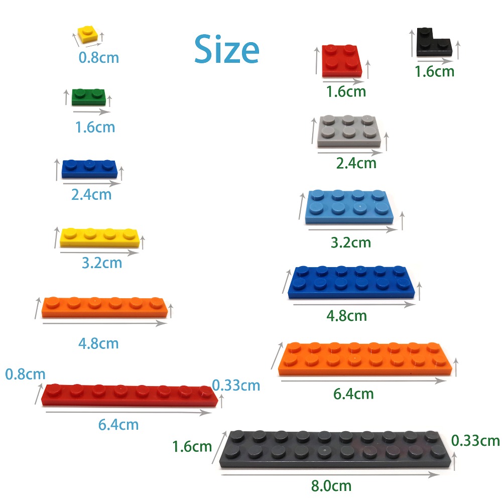 1000 stks 1x2 Dots DIY Bouwste - Kids Toys Under 1000 recensie en prijs