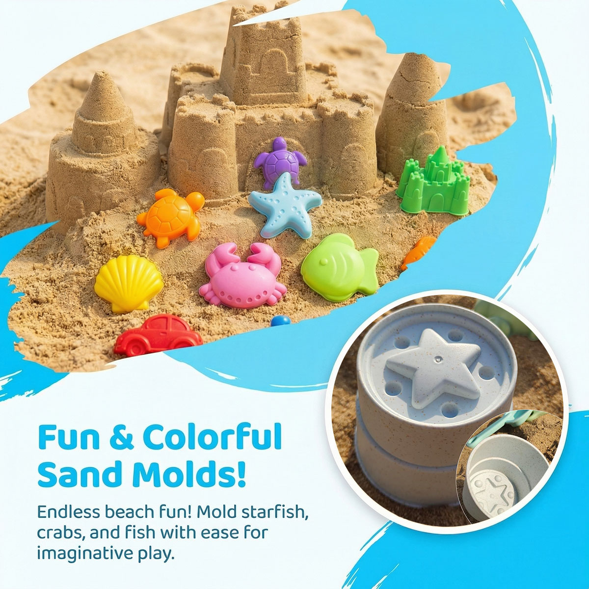 Kleine creatieve strandvormens - Kinetic Sand Mold recensie en prijs