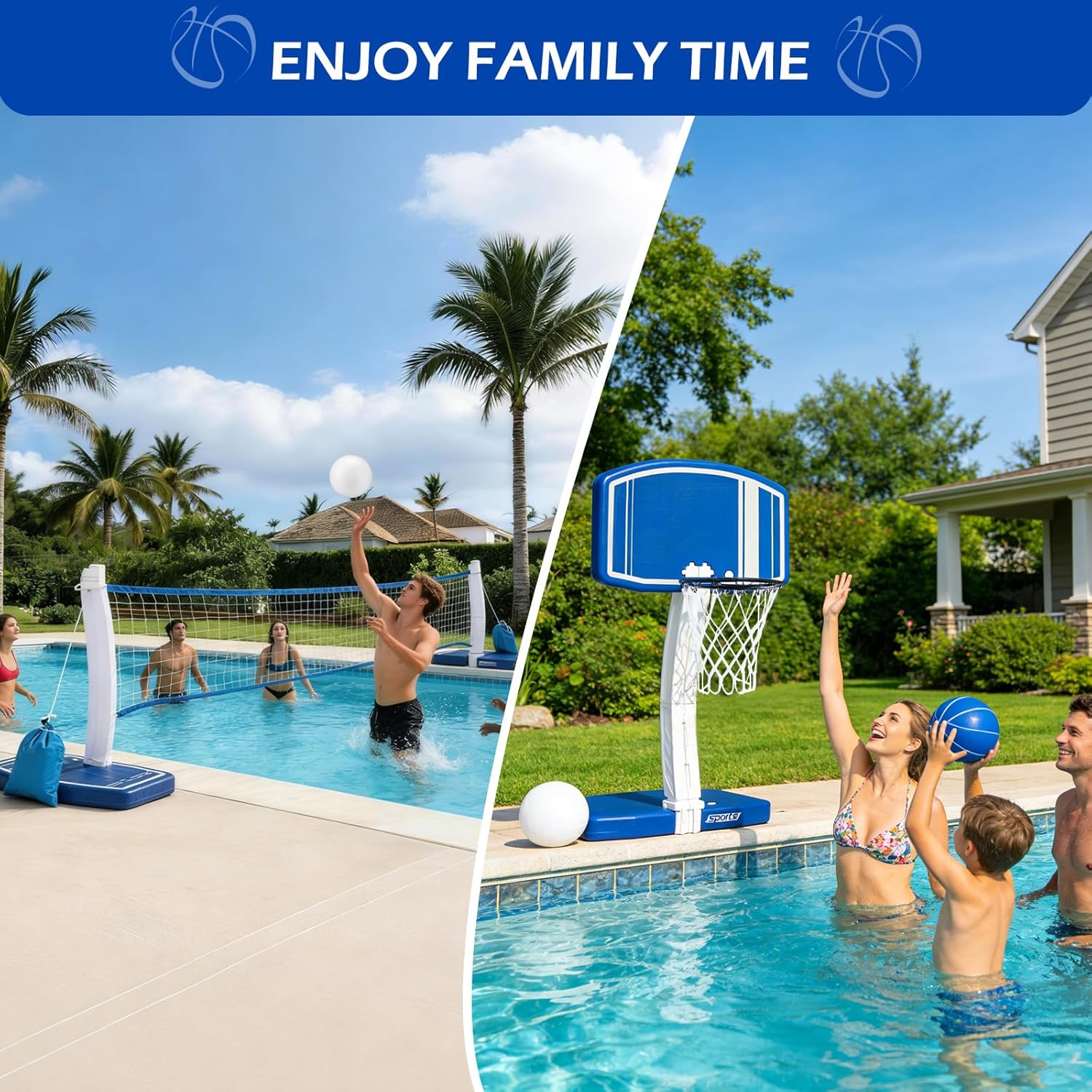 Bovengrondse zwembad basketbal - Kids Toys And Games recensie en prijs